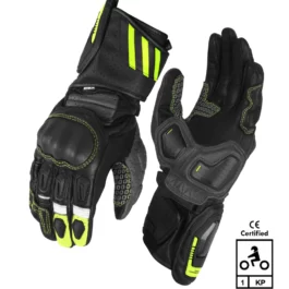 RYNOX STORM EVO 3 GLOVES BLACK HI-VIZ GREEN